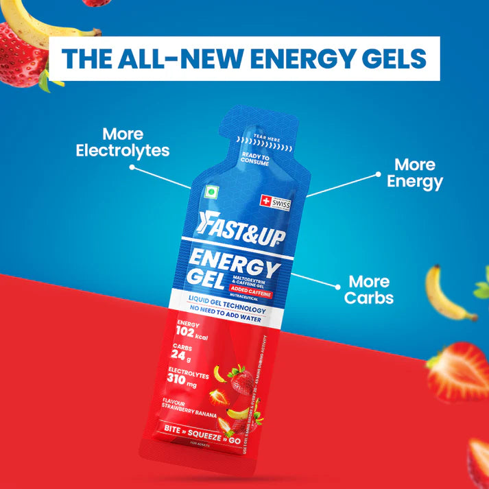 Fast&Up Caffeinated Energy Gel (Strawberry Banana)
