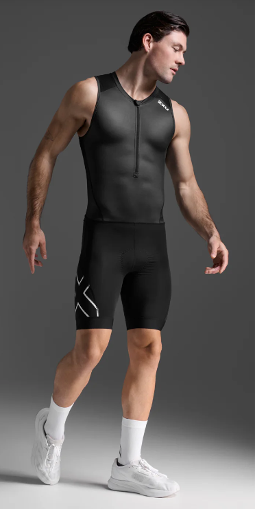 2XU MT7398D Core Men's Triathlon Suit (Black/White)