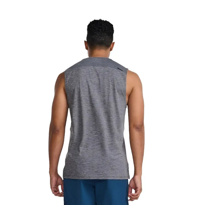 2XU MR7187A Motion Tank Harbour Men's Running T-Shirt (Mist/Black)