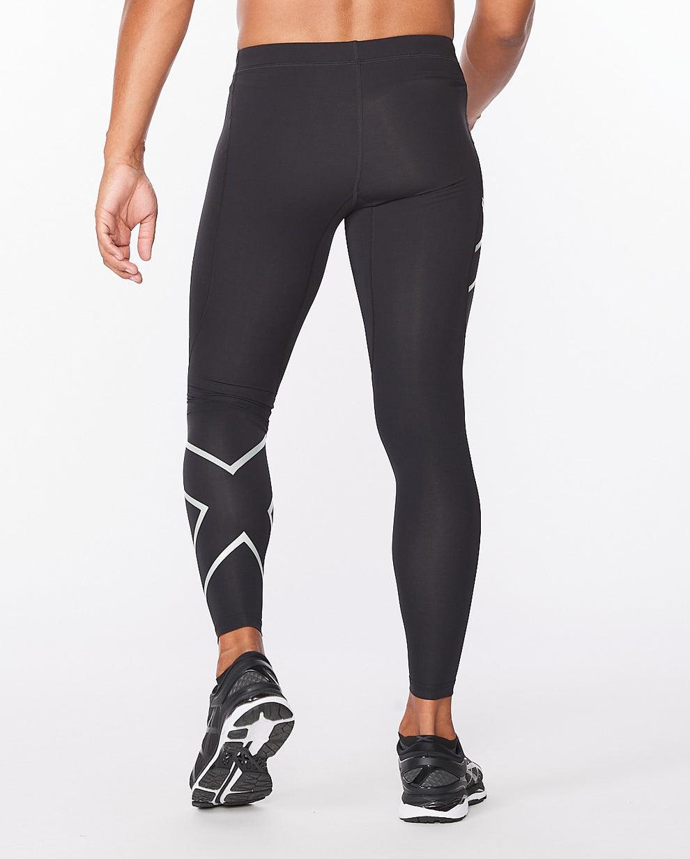 2XU Core Compression Men's Cycling Tights (Black/Silver) - BUMSONTHESADDLE