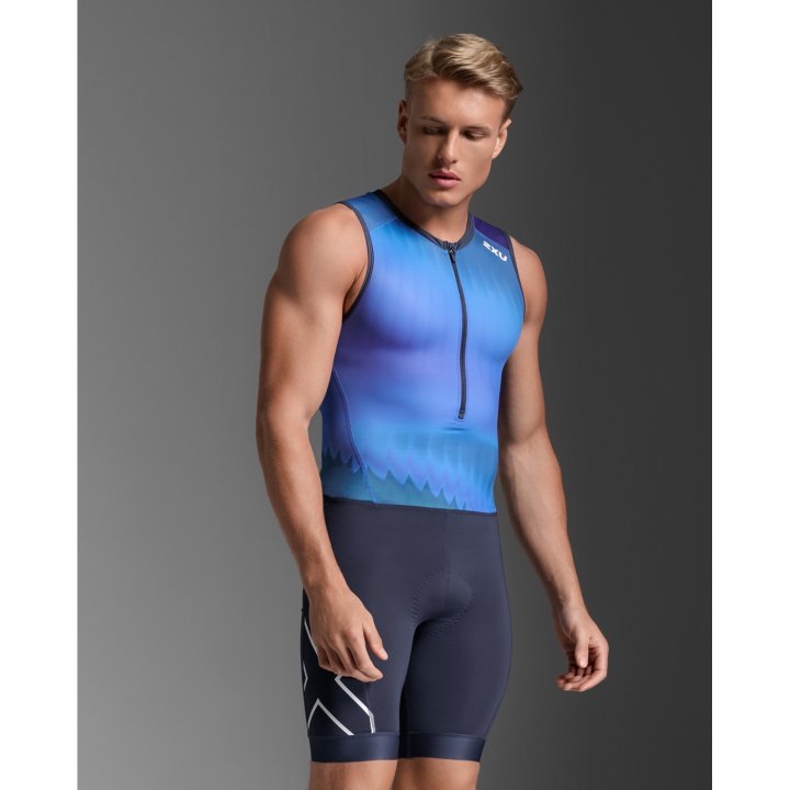 2XU MT7398D Core Men's Triathlon Suit (Azure Blue/Midnight)