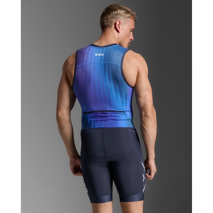 2XU MT7398D Core Men's Triathlon Suit (Azure Blue/Midnight