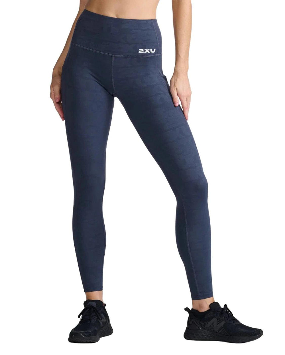 2XU Form Lineup Hi-Rise Women's Compression Tights (Grain Monogram) - BUMSONTHESADDLE