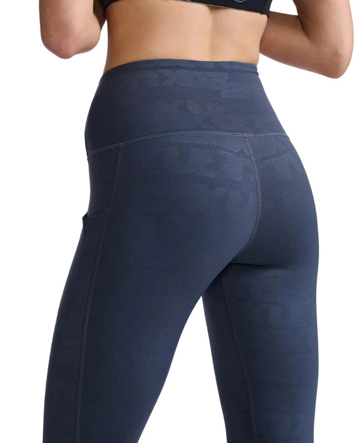 2XU Form Lineup Hi-Rise Women's Compression Tights (Grain Monogram) - BUMSONTHESADDLE