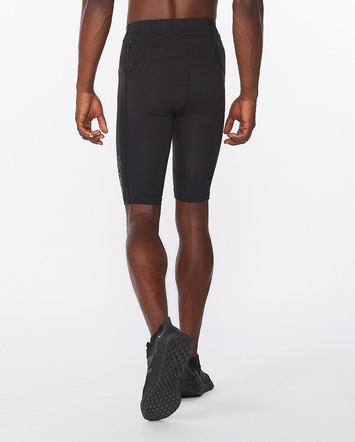 2XU Light Speed Compression Men's Cycling Shorts (Black/Black Reflective) - BUMSONTHESADDLE