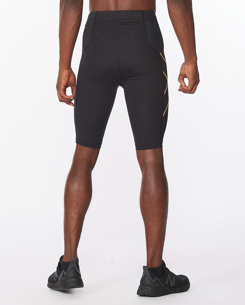 2XU Light Speed Compression Men's Cycling Shorts (Black/Gold Reflective) - BUMSONTHESADDLE
