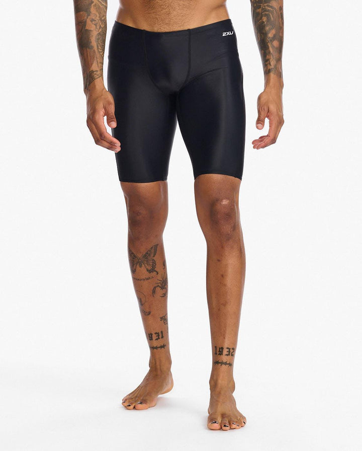 2XU Propel Jammer Men's Cycling Tri-Shorts (Black/White) - BUMSONTHESADDLE