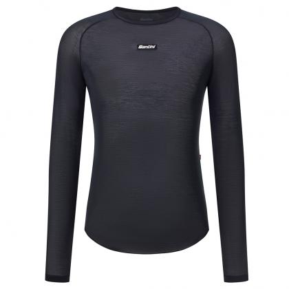 Santini Dry Winter Unisex Full Sleeves Cycling Baselayer (Black)