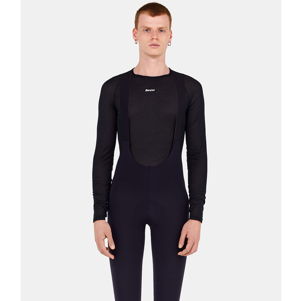 Santini Dry Winter Unisex Full Sleeves Cycling Baselayer (Black)