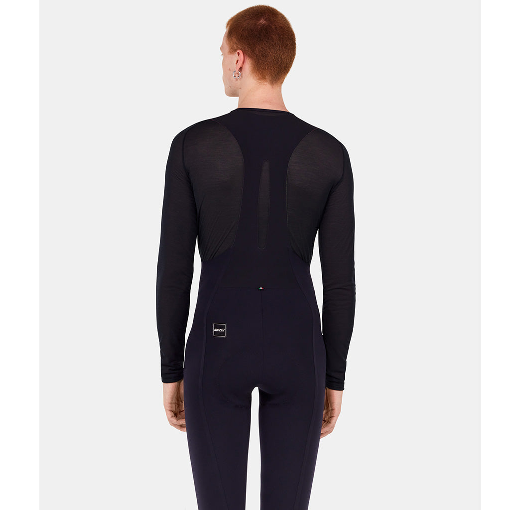 Santini Dry Winter Unisex Full Sleeves Cycling Baselayer (Black)