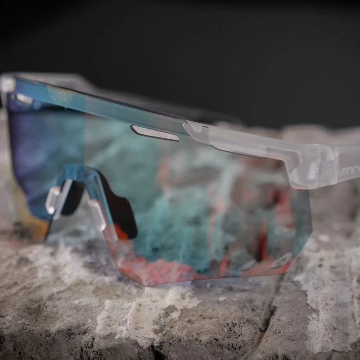 Rockbros Photochromatic Sunglasses (Light Grey/Red)