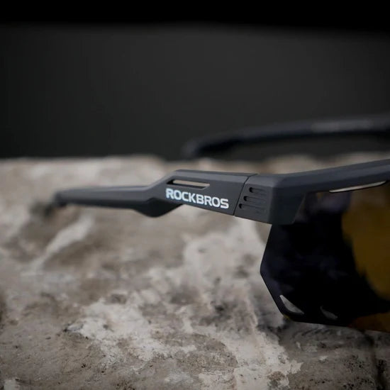 Rockbros Polarizing Sunglasses (Gold/Grey)