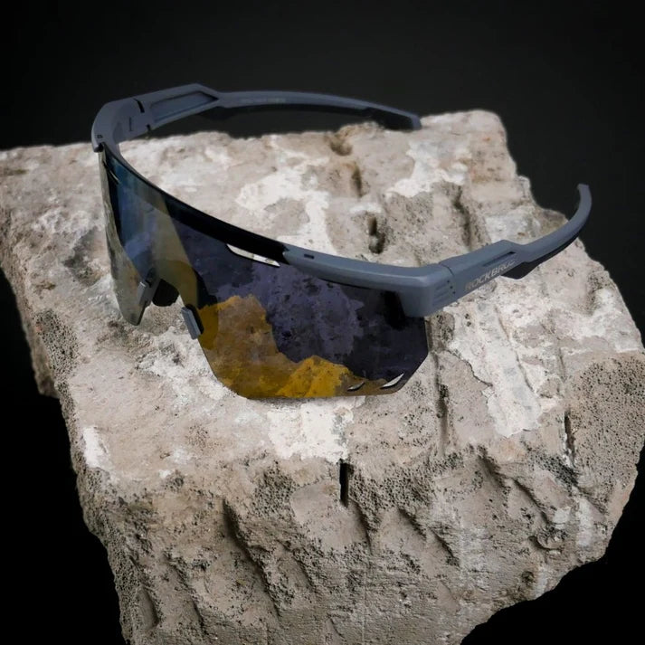 Rockbros Polarizing Sunglasses (Gold/Grey)