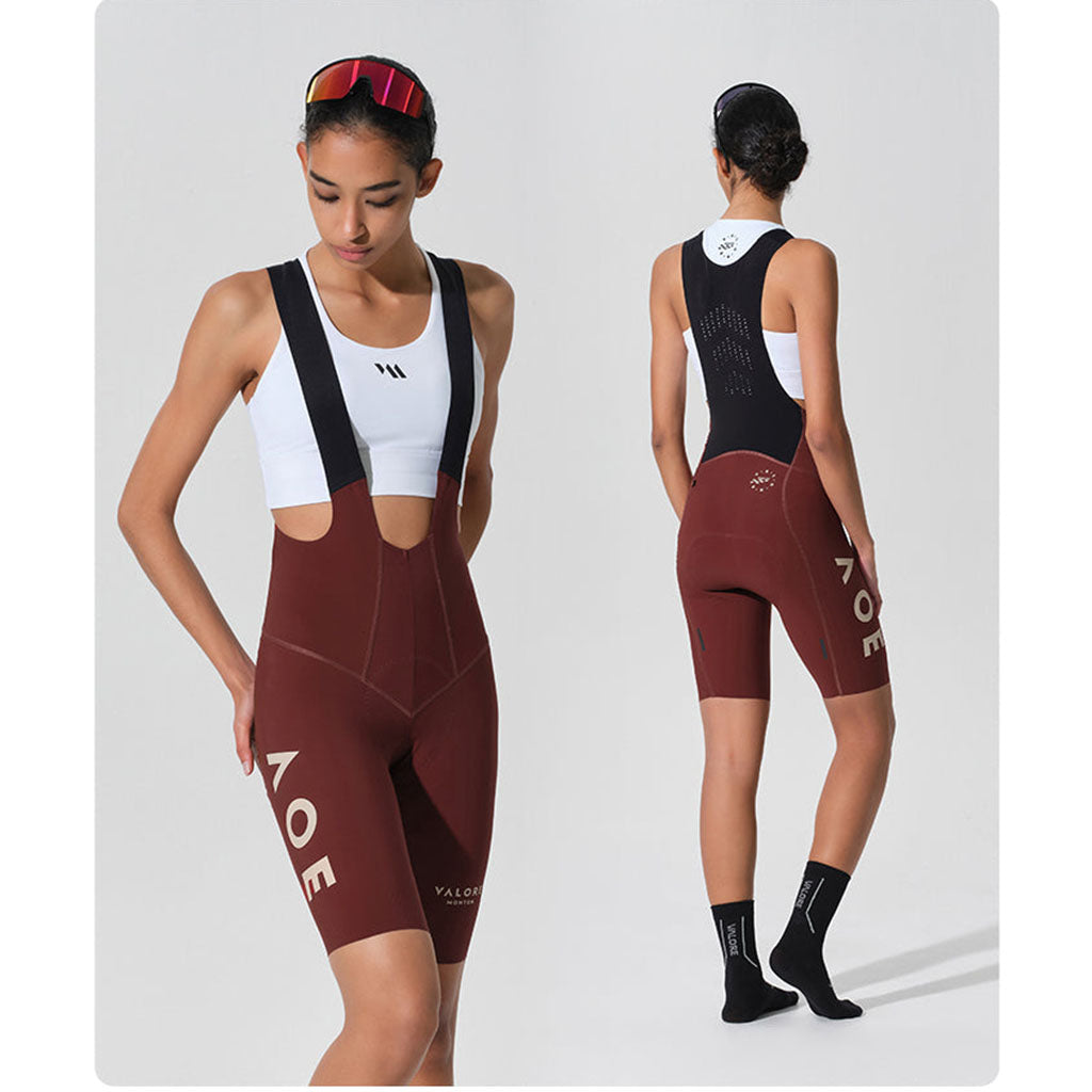 Monton Valore Nuova Luna Women's Cycling Bib Shorts (Red)