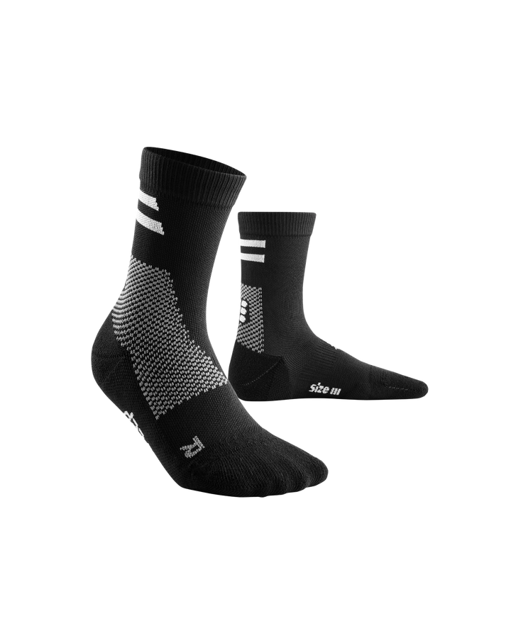 CEP Compression Training Mid Cut Men's Compression Socks (Black)