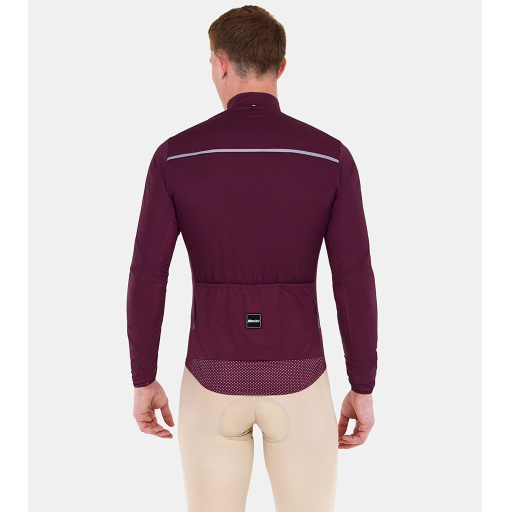 Santini Ready To Ride Wind Cycling Jacket (Burgundy)
