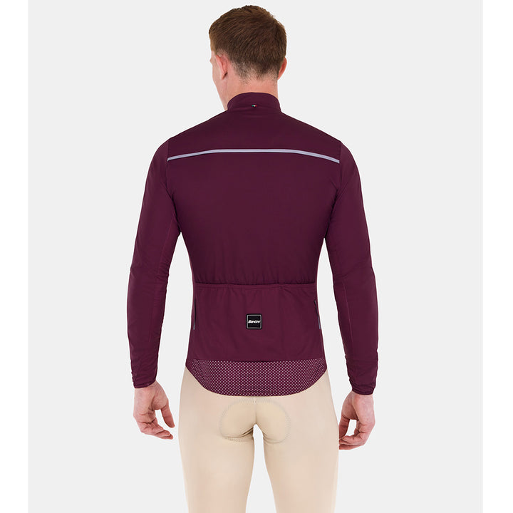 Santini Ready To Ride Wind Cycling Jacket (Burgundy)