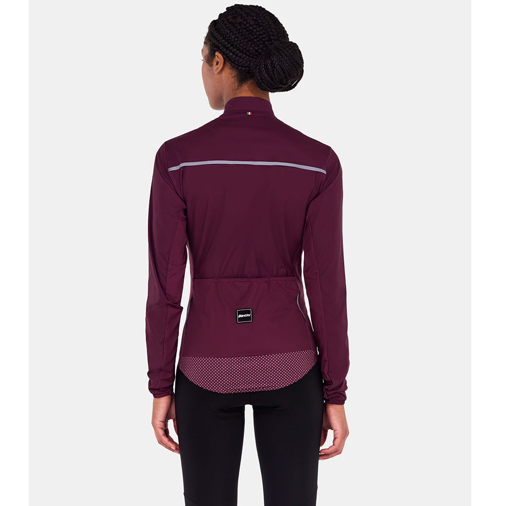 Santini Ready To Ride Wind Cycling Jacket (Burgundy)