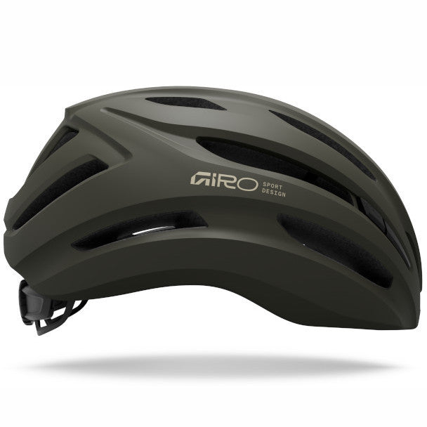 Giro Isode MIPS II road cycling helmet, Matte Dark Sage, side view