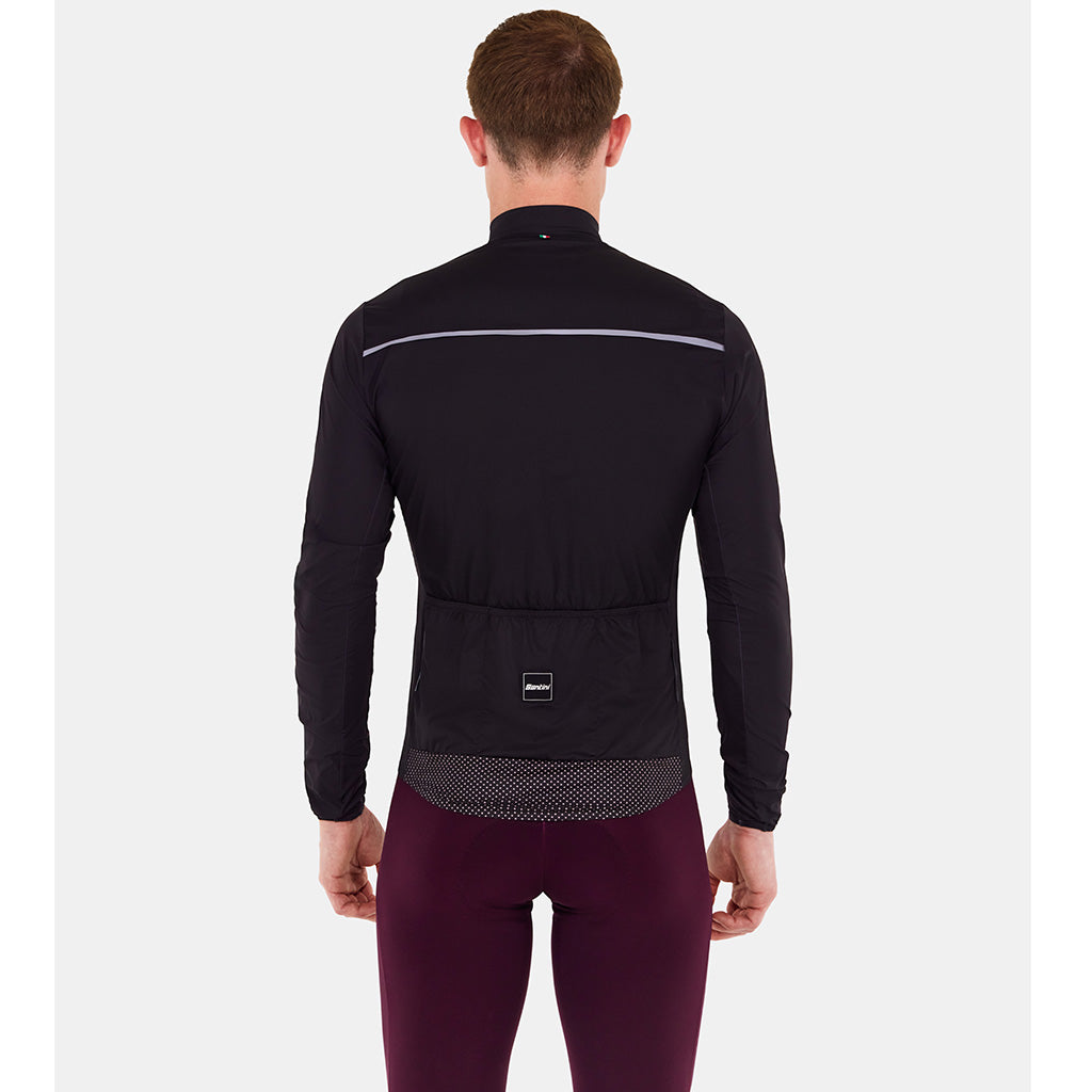 Santini Ready To Ride Wind Cycling Jacket (Black)