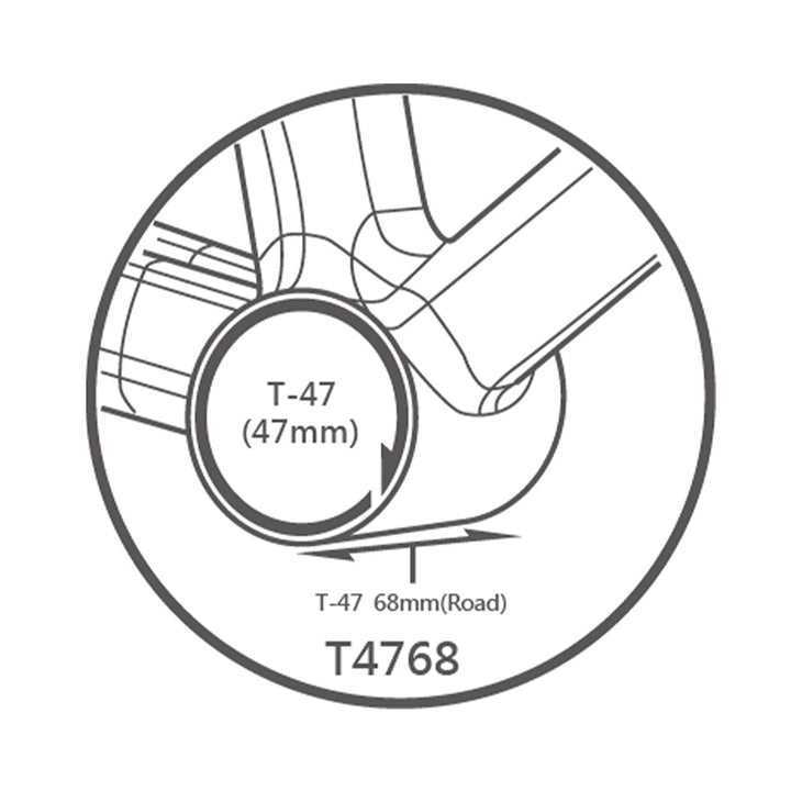 Tripeak  T47 3 in 1 Road Bottom Bracket (Black)