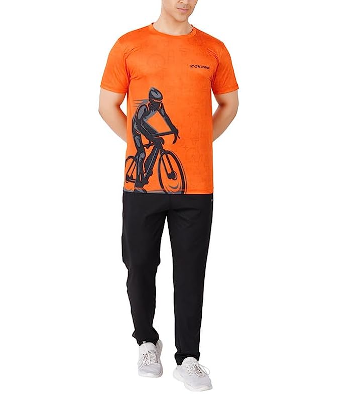 Zakpro Sports Men's Cycling T-Shirt (Ride-O-Range)