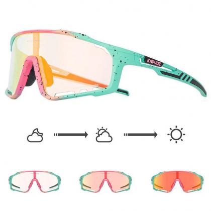Kapvoe X76 Colour Sports Sunglasses (Red/Pink/Green)