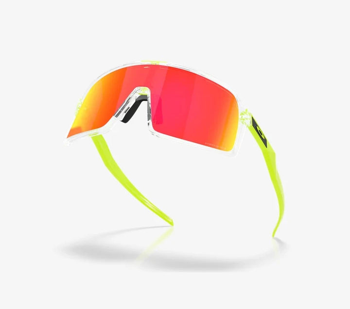 Oakley Sutro Neon Pop Collection Sport Sunglasses (Clear/Prizm Ruby)