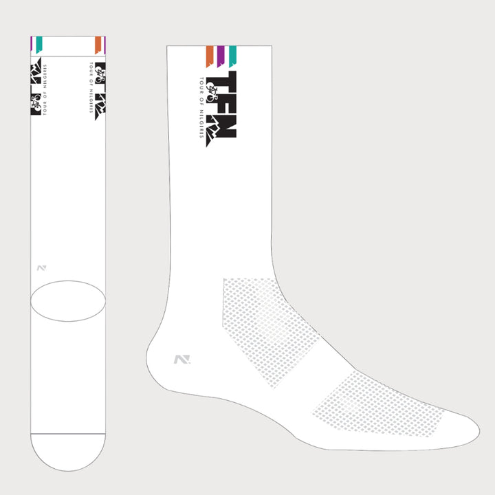 Monton X Tour of Nilgiris Limited Edition cycling socks, White