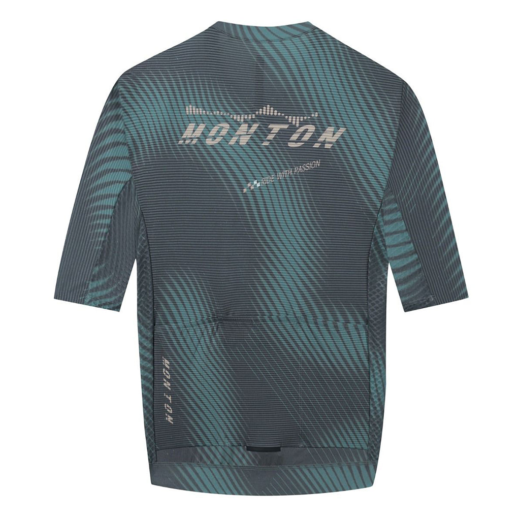 Monton Shadow Fade Men's Cycling Jersey (Green Grey)