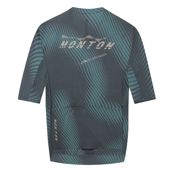 Monton Shadow Fade Men's Cycling Jersey (Green Grey)