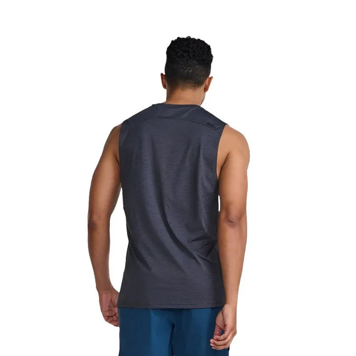 2XU MR7187A Motion Tank India Men's Running T-Shirt (Ink/Black)