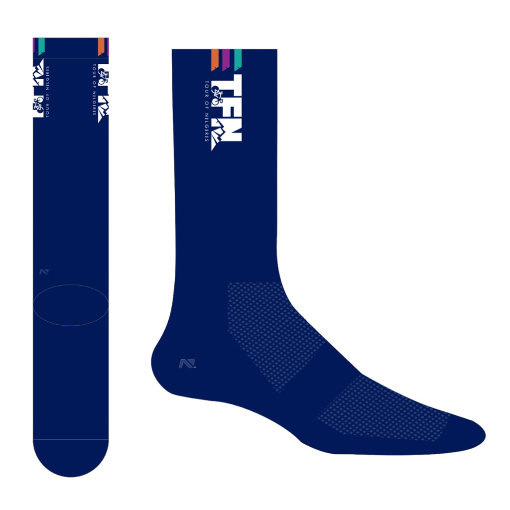 Monton X Tour of Nilgiris Limited Edition cycling socks, Blue