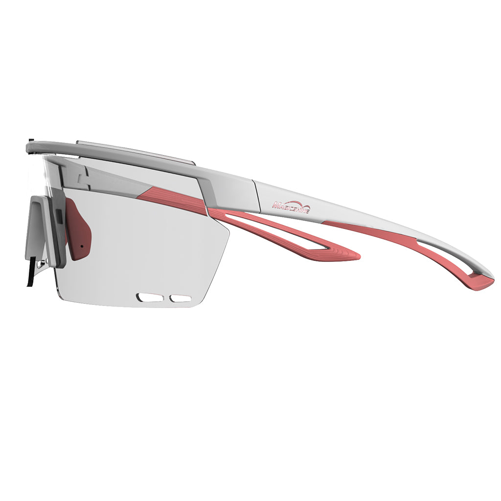 Magicshine Rouler Photochromic Sports Sunglasses (White/Pink)
