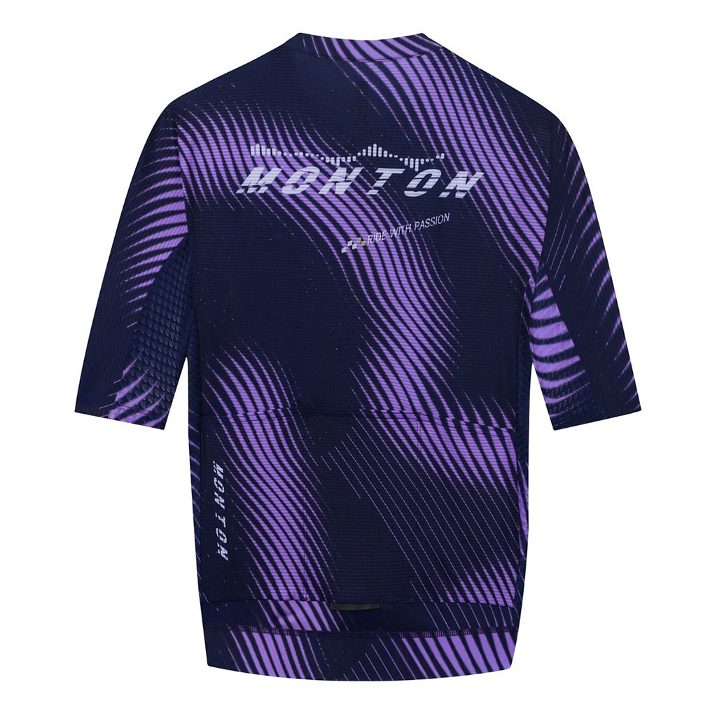 Monton Shadow Fade Men's Cycling Jersey (Purple Black)