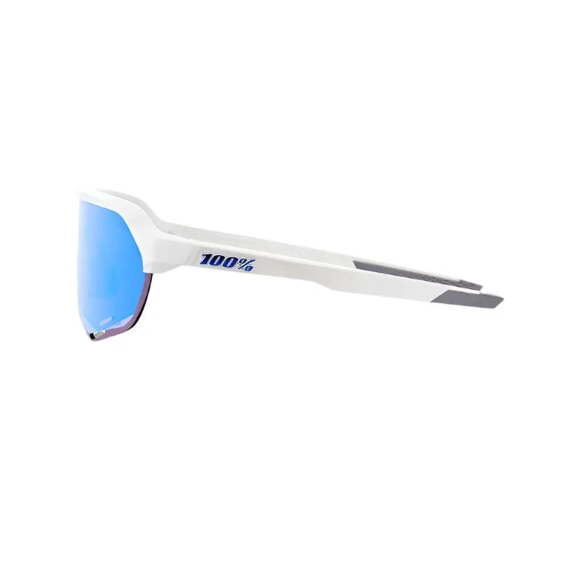 100% S2 スポーツサングラス ホワイト 100% S2 Sport Sunglasses (Blue Multilayer/Matte White