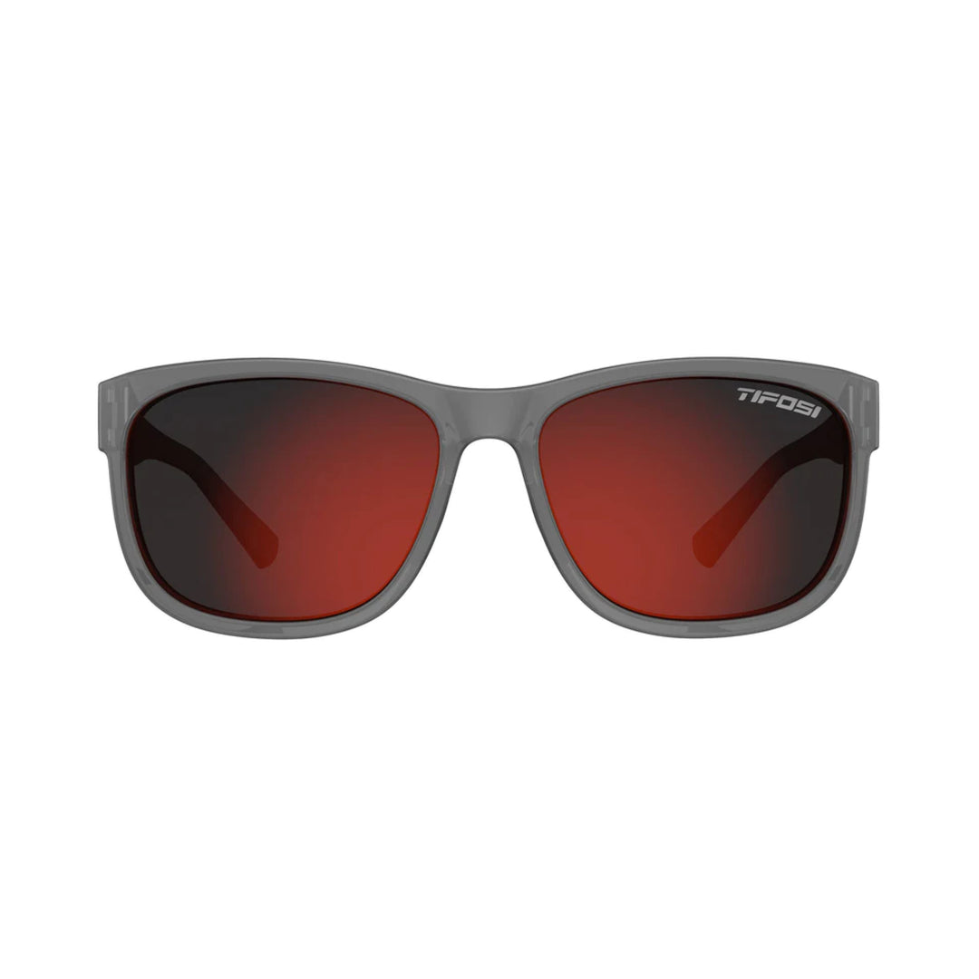 Tifosi Swank XL Sport Sunglasses (Satin Vapor/Smoke Red)