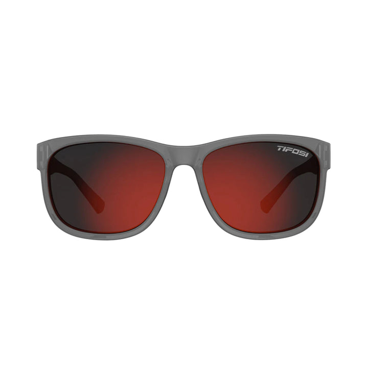 Tifosi Swank XL Sport Sunglasses (Satin Vapor/Smoke Red)