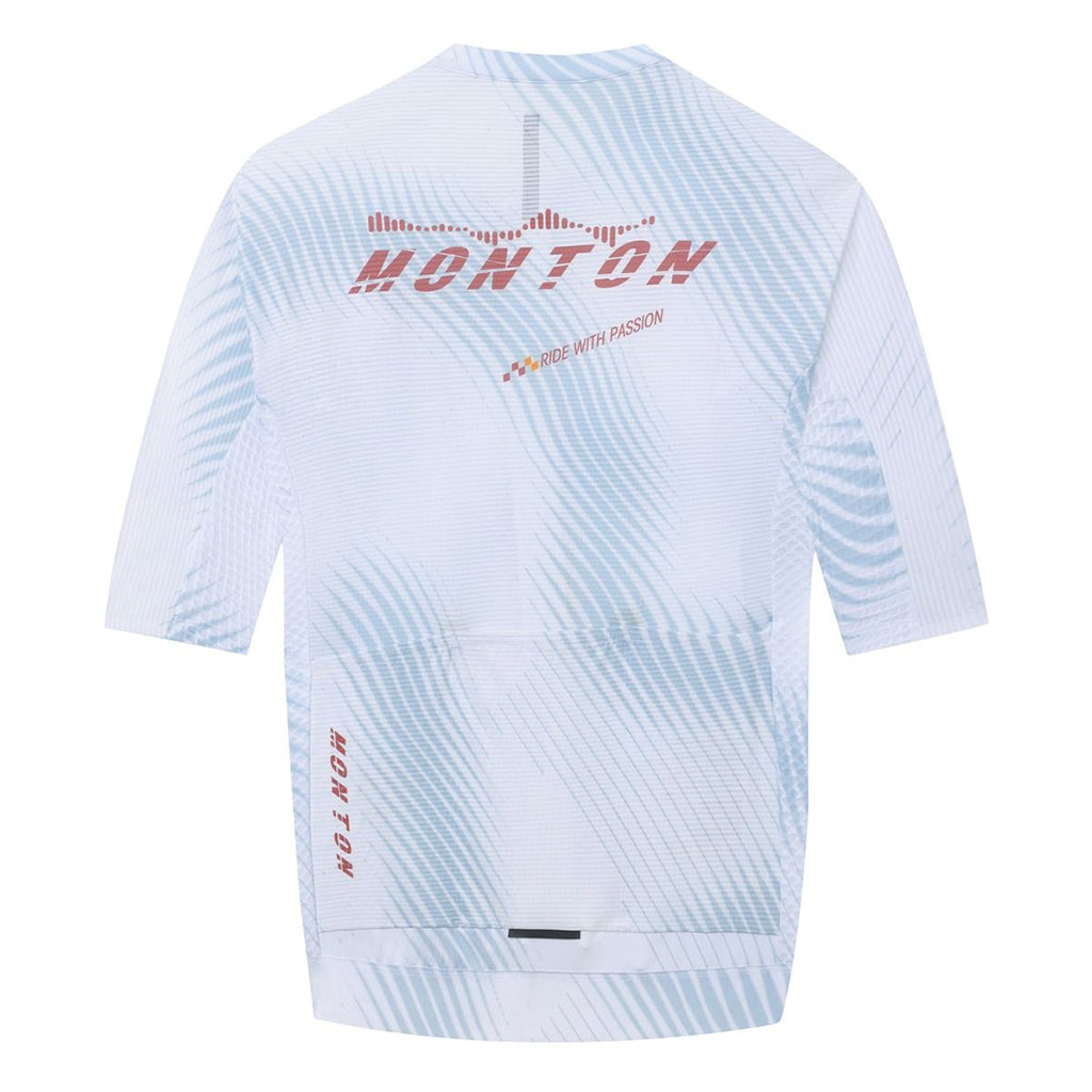 Monton Shadow Fade Men's Cycling Jersey (White)