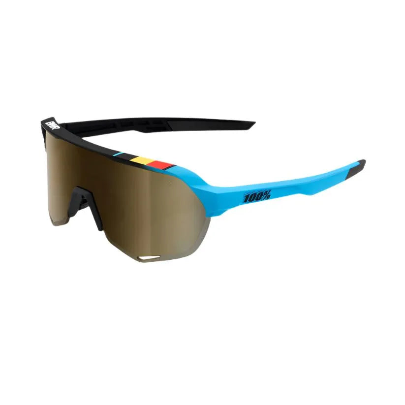 100％ S2スポーツサングラス マットブラックソフトゴールド 100% S2 Sport Sunglasses (Soft Gold/BWR Black) – BUMSONTHESADDLE