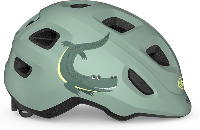 MET Hooray Kids Cycling Helmet (Matt Teal Crocodile)