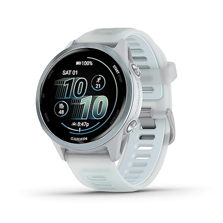 Garmin Forerunner 570 Smart Watch (Cloud Blue Aluminum/Translucent Whitestone/Cloud Blue Band)