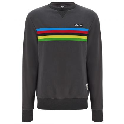 Santini UCI World Champion Unisex Full Sleeve Sweatshirt (Grey)