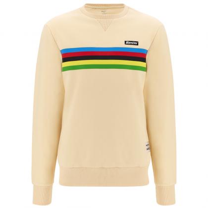 Santini UCI World Champion Unisex Full Sleeve Sweatshirt (Cappuccino)