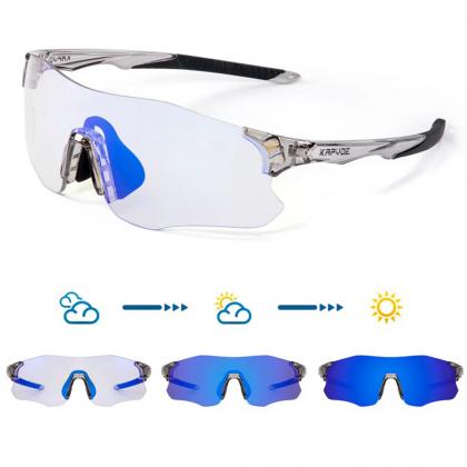 Kapvoe K1129 Coloured Sport Sunglasses (Clear/Blue)