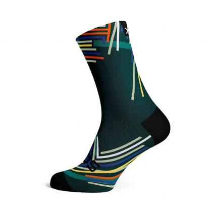 Sox Footwear Performance Teal Crew Unisex Multi Sport Socks (Print)