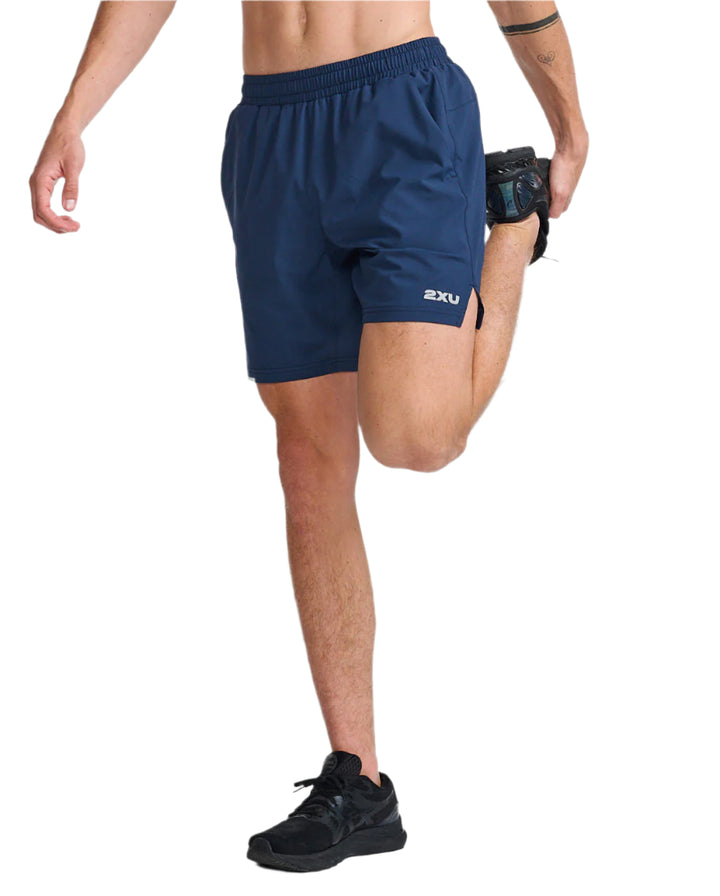 2XU MR6904B Aero 7 Inch Men's Running Shorts (Midnight/Silver Reflective)