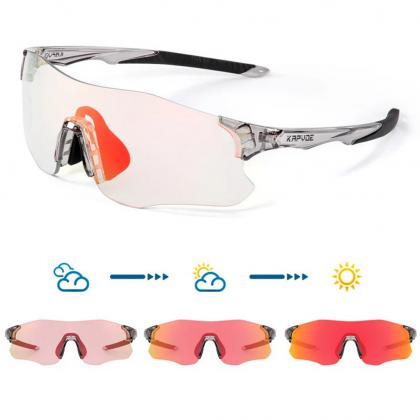 Kapvoe K1129 Coloured Sport Sunglasses (Clear/Red)