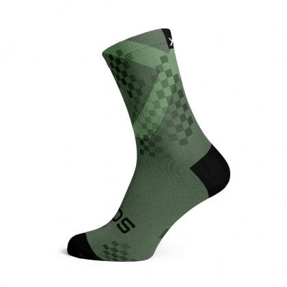 Sox Footwear X-Olive Minimalist Crew Unisex Multi Sport Socks (Print)
