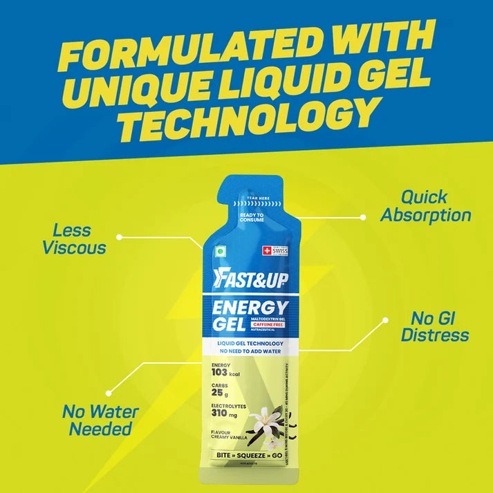 Fast&Up Non-Caffeinated Energy Gel (Creamy Vanilla)